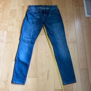 7 For All Mankind Skinny Ankle Gwenevere Jeans, 26